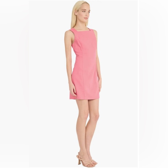 Donna Morgan Dress Womens Pink Sleeveless Linen Blend - Picture 1 of 3